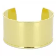 Bracelet en laiton avec rebord courbé 37 mm Doré à l'or fin x1