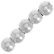 Perles rondes 3 mm avec un trou de 1.3 mm - Argent 925 x50