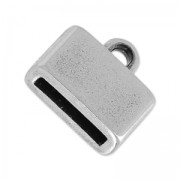 Embout pour lacet plat 10 mm 13x12 mm Placage Argent fin vieilli x1|raw }}