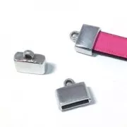 Embout pour lacet plat 10 mm 13x12 mm doré à l'or fin x1