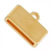 Embout pour lacet plat 15 mm 18x13 mm doré rose x1