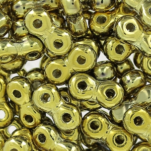 Infinity Beads 4x8 mm Full Dorado x10g