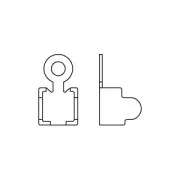 Embout pour chaîne strass 6 mm rhodié x 1