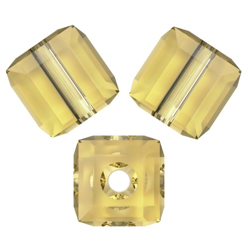 Cubes Swarovski 5601 4 mm Reinvented Dark Jonquil x8