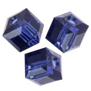 Cube Swarovski 5601 6 mm - ReCreated Dark Sapphire x1