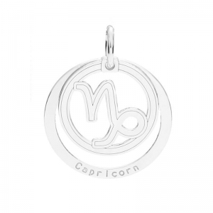 Pendentif signe astrologique Capricorne - 18.5 mm en Argent 925 x1