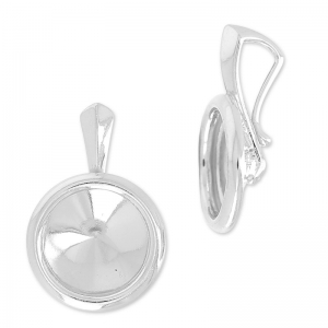 Serti pendentif  pour cabochons PureCrystal 1122 10 mm en Argent 925 x1