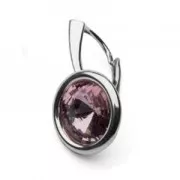 Serti pendentif pour cabochons PureCrystal 1122 10 mm en Argent 925 doré à l'or fin x1