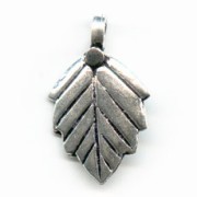 Breloque feuille 18x13 mm en Argent 925 x1