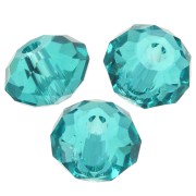 Perle ronde aplatie Swarovski 5040 8 mm - Bleu zircon x1|raw }}