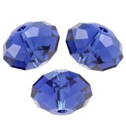 Ronde aplatie Swarovski 5040 8 mm - ReCreated Dark Sapphire x1