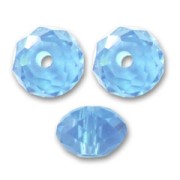 Perles rondes aplaties Swarovski 5040 4 mm Aquamarine x20|raw }}