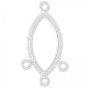 Chandelier ovale 3 anneaux 29x16 mm en Argent 925 x1