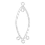 Chandelier ovale 4 anneaux 35x13.4 mm en Argent 925 x1