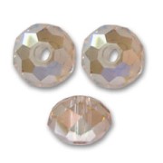 Perles rondes aplaties Swarovski 5040 4 mm Crystal Golden Shadow x20