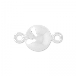 Intercalaire boule ronde 2 anneaux 11.30x6 mm en Argent 925 x1