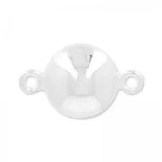 Intercalaire boule ronde 2 anneaux 13x8 mm en Argent 925 x1