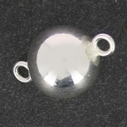 Intercalaire boule ronde 2 anneaux 13x8 mm en Argent 925 x1