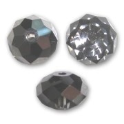 Perles rondes aplaties Swarovski 5040 4 mm Crystal Silver Night x20