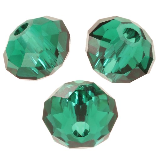 Perles rondes aplaties Swarovski 5040 4 mm - Emerald x20