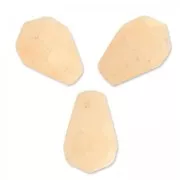 Perles Gouttes facettées en jade teinté 12x8 mm Light Peach x4