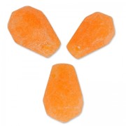 Perles Gouttes facettées en jade teinté 12x8 mm Orange x4