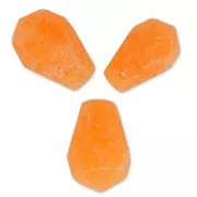 Perles Gouttes facettées en jade teinté 12x8 mm Orange x4