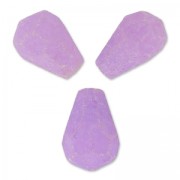 Perles Gouttes facettées en jade teinté 12x8 mm Violet x4