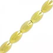 Perles olive - Grains de Riz 6x10 mm Doré à l'or fin x20