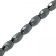 Perles Hematite Olive Facettée 5x3 mm x20