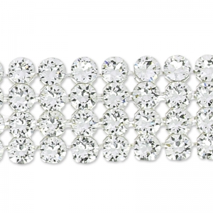 PureCrystal Crystal Mesh 40001 4 rangs 11 mm Crystal  x5cm