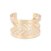 Bracelet manchette chevron 43 mm doré rose x1|raw }}