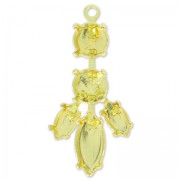 Pendentif serti 35 mm pour cabochons 1088 et 4228 - Doré x1|raw }}