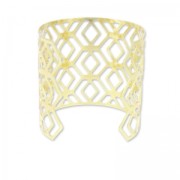 Bracelet manchette losange 62 mm doré x1