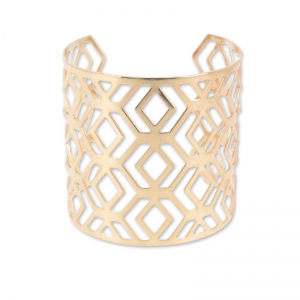 Bracelet manchette losange 62 mm doré rose x1