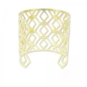 Bracelet manchette losange 62 mm doré rose x1