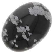 Cabochon ovale 25x18 mm Obsidienne Mouchetée