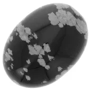 Cabochon ovale 25x18 mm Obsidienne Mouchetée