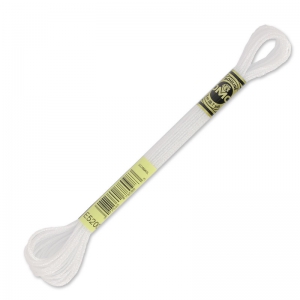 Fil à broder DMC Mouliné Effet Lumière White (5200) x8m