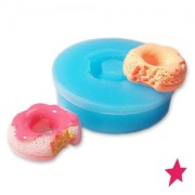Mini moule silicone pour pâte polymère et pâte de métal 15 mm Donut croqué|raw }}