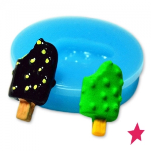 Mini moule silicone pour pâte polymère et pâte de métal 10x19 mm Esquimau