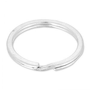 Porte clés anneau 25 mm à personnaliser - Argenté x1