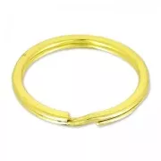 Porte clés anneau 25 mm à personnaliser - Doré x1