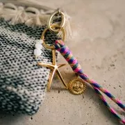 Porte clés anneau 25 mm à personnaliser - Doré x1