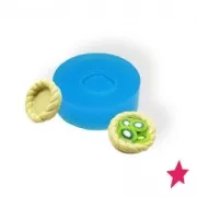 Mini moule silicone pour pâte polymère et pâte de métal 12 mm Base de tarte torsadée