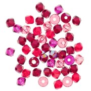 Mix de Toupies en cristal Swarovski 5328 4 mm Rouge x50|raw }}