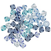 Mix de Toupies en cristal Swarovski 5328 4 mm Bleu x50|raw }}