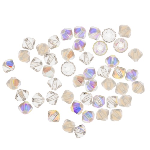 Mix de Toupies en cristal Swarovski 5328 3 mm - Blanc x50