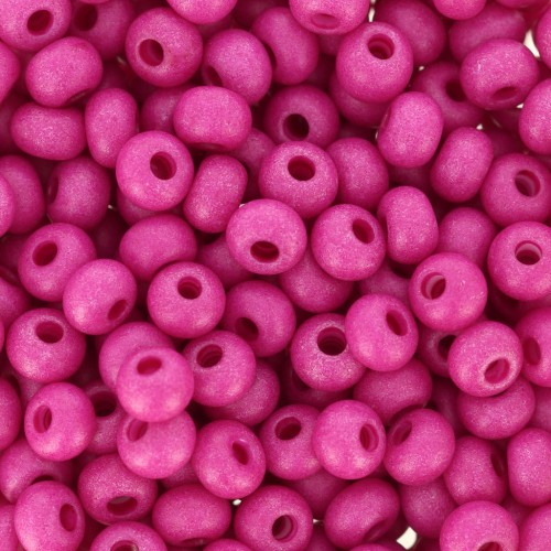 Preciosa Perles rocailles 6/0 4 mm - Terra Intensive - Fuchsia Mat x20g