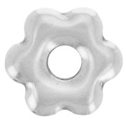 Pendentif Fleur 12 mm - Placage Argent fin vieilli x1|raw }}